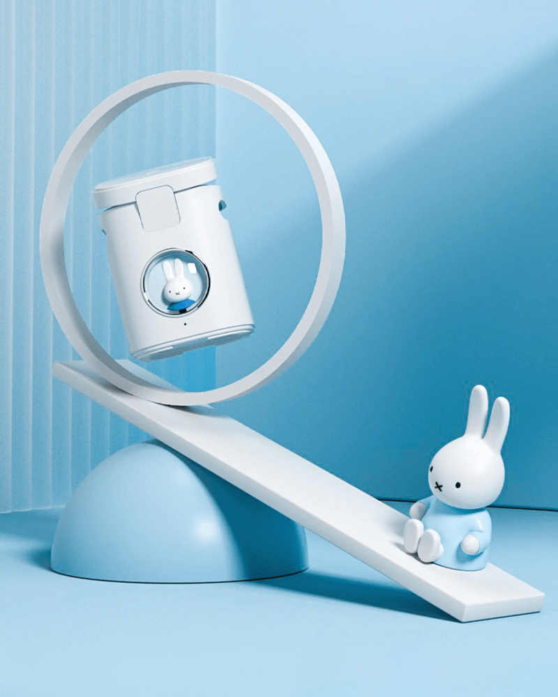 MIPOW x Miffy© Blue PowerTube Magnetic Charger Speaker