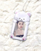 DUCKY WORLD Malang White Bear Photocard Holder Keyring