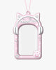 DUCKY WORLD Meowstar Pink White Photocard Holder Keyring