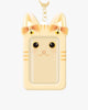 DUCKY WORLD Nyang! Yellow Cat Photocard Holder Keyring