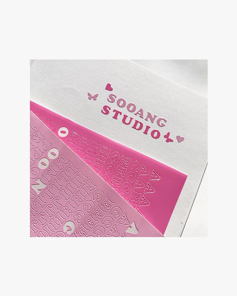 SOOANG STUDIO Alphabet Sticker Sheet (5 Colours)